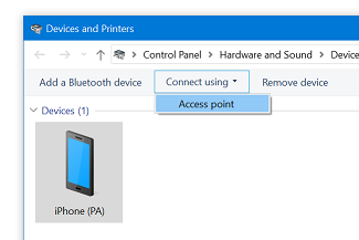 Connect using Access point